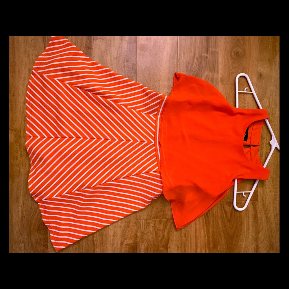 Orange/White dress